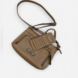 Nicole Miller Cameron Crossbody Tan